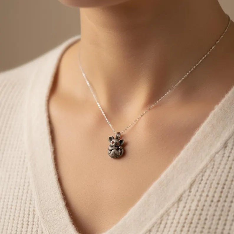 Handmade Sterling Silver Koala Pendant